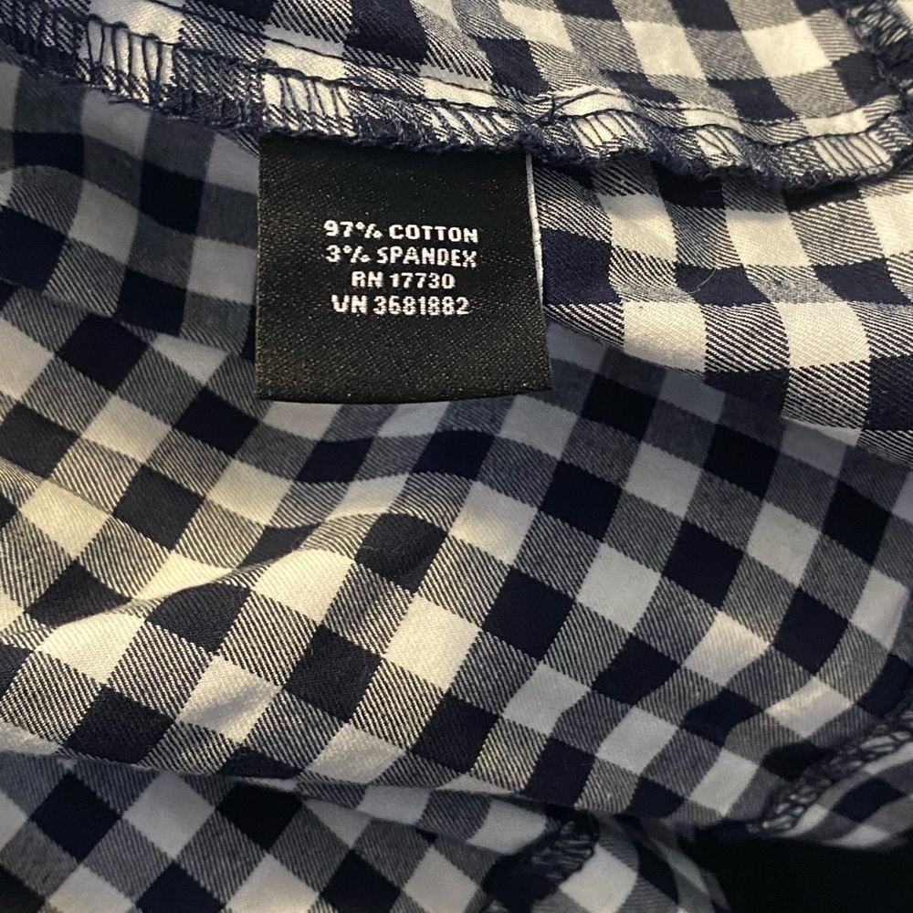Victoria Beckham for Target Black and White Gingham Peplum Blouse Size XS - Picture 5 of 6